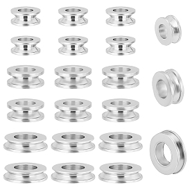 Unicraftale 30 pcs 3 style 202 perles d'espacement en acier inoxydable, anneau