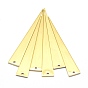 Colgantes de latón, sin plomo, cadmio, níquel, triángulo, real 18 k chapado en oro