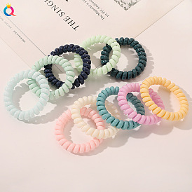 Candy-colored Hair Accessories Set: Macaron Phone Cord, Hair Ties and Elastic Bands
