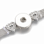 Alloy Rhinestone Snap Cord Bracelet Making, with Snap Buttons