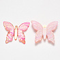 Pendentifs acryliques transparents , avec fond plaqué, papillon