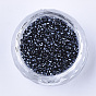Galvanoplastie perles cylindriques en verre, Perles de rocaille, couleurs métalliques, trou rond