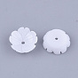 Opaque Resin Bead Caps, 5-Petal, Flower