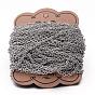 304 Stainless Steel Cable Chains, Textured, Soldered, Oval, for Jewelry Making