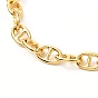 Brass Mariner Link Chains Necklaces, with 304 Stainless Steel Clasps