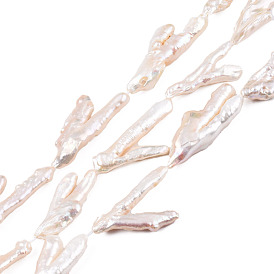 Perle baroque naturelle perles de perles de keshi, perle de culture d'eau douce, griffe