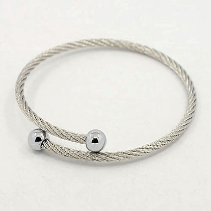304 Les bracelets de couple en acier inoxydable des hommes à la mode, 51mm