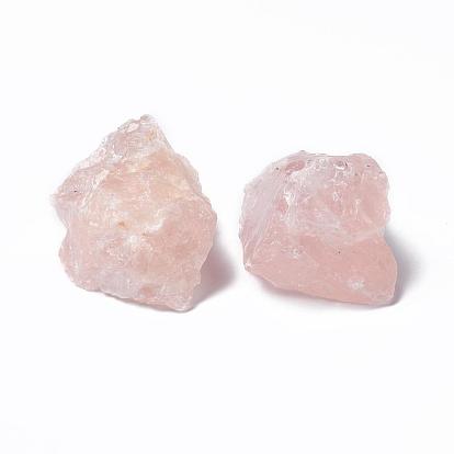 Rough Raw Natural Rose Quartz Beads, for Tumbling, Decoration, Polishing, Wire Wrapping, Wicca & Reiki Crystal Healing, No Hole/Undrilled, Nuggets