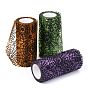 Halloween Deco Mesh Ribbons, Tulle Fabric, for DIY Craft Gift Packaging, Home Party Wall Decoration, Spider & Spider Web pattern