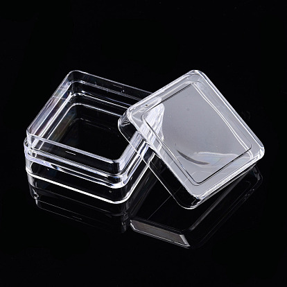 Rectangle Polystyrene Plastic Bead Storage Containers, with 12Pcs Square Small Boxes