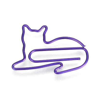Cat Shape Iron Paper Clips, Cute Paper Clips, Funny Bookmark Marking Clips