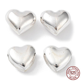 925 Sterling Silver Bead, Heart