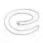 304 Stainless Steel Cable Chain Necklaces, with Lobster Claw Clasps