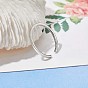 925 открытое кольцо-манжета из стерлингового серебра, простое штабелируемое кольцо для женщин