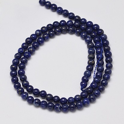 Round Grade A Natural Lapis Lazuli Bead Strands