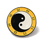 Tácticas de ocho diagramas con pasador de esmalte yin yang, insignia de aleación para ropa de mochila