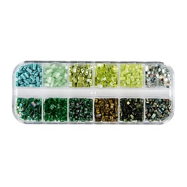 12 couleurs miyuki demi-tila perles, perles de rocaille japonais, 2 trou, mixedstyle