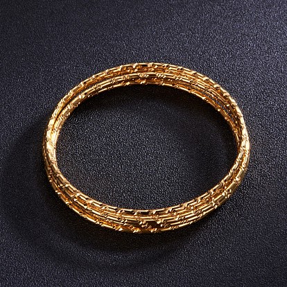 Bracelets bouddhistes roulants classiques plaqués or véritable k de shegrace avec motif en diagonale, 24mm