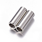 304 магнитные застежки из нержавеющей стали с клеевыми концами, ионное покрытие (ip), колонка, 16x6 мм, отверстие : 4 мм