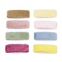 Plush Snap Hair Clips, with Stainless Steel Findings, for Girl Hair Decorate, Rectangle