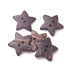 2-Hole Coconut Buttons, Star