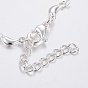 Trendy 304 Stainless Steel Link Chain Bracelets, with Lobster Claw Clasps, Banana