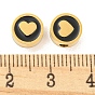 Placage ionique (ip) placage en rack 316 perles chirurgicales en acier inoxydable, avec l'émail, réel 18 k plaqué or, plat et circulaire avec coeur