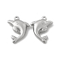 Vacuum Plating 201 Stainless Steel Charms, Dolphin Charm