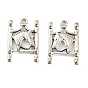Tibetan Style Alloy Pendants, Cadmium Free & Lead Free, Rectangle with Horse Charms