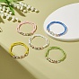 Ensemble de bracelets extensibles en perles de verre et perles d'imitation et en laiton de style pcs 2 pour femmes