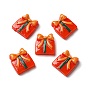 Cabujones navideños de resina opaca, caja de regalo