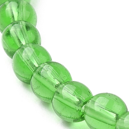 7 pcs 7 ensemble de bracelets extensibles en perles rondes en verre de couleur