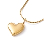 Collier pendentif coeur avec chaînes de corde torsadées, placage ionique (ip) 304 bijoux en acier inoxydable pour femmes