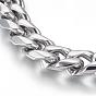 304 Stainless Steel Curb Chain Bracelets, with Bayonet Clasps