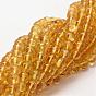 Round Natural Amber Beads Strands, 6mm, Hole: 1mm, about 62pcs/strand, 15.75 inch