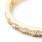 Clear Cubic Zirconia Wave Hinged Bangle, Brass Jewelry for Women, Cadmium Free & Lead Free