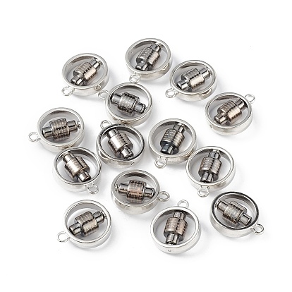 Alloy Pendants, Cadmium Free & Lead Free, Ring with Word Column Charm