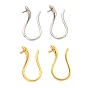 316 Surgical Stainless Steel Earring Hooks, for Half Drilled Beads