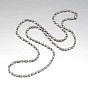 304 Stainless Steel Ball Chain Necklaces, Collar Necklaces, Rice and Round, Rice: 4x2mm
