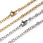 304 Stainless Steel Cable Chains Necklaces, with Lobster Clasps
