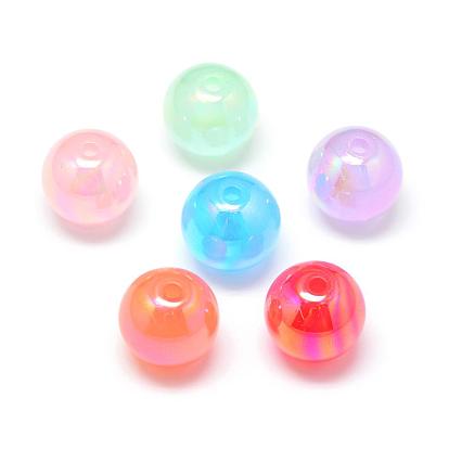 Ab color imitation jelly acrylic beads, rondo