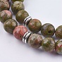 Natural Gemstone Wrap Bracelets, with Alloy Finding, Ohm and Tree of Life