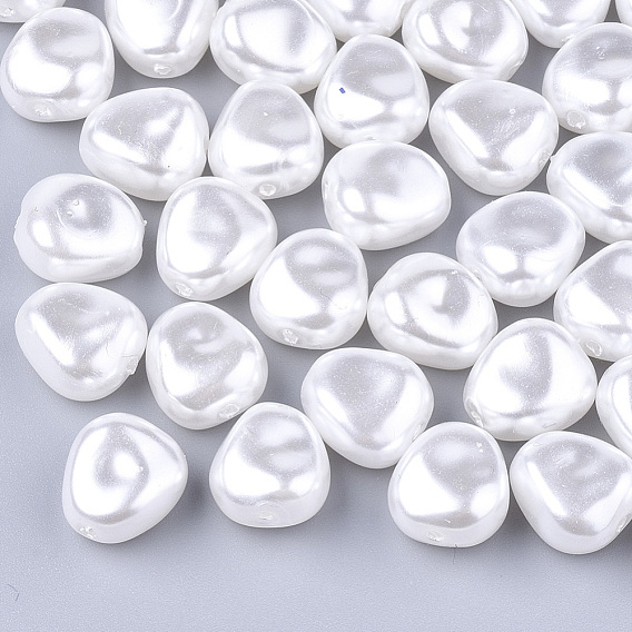 Perles d'imitation en plastique ABS respectueuses de l'environnement, haut lustre, goutte 