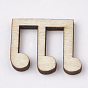 Unfinished Wooden Cabochons, Laser Cut Wood Shapes, Musical Note