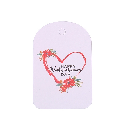 Étiquettes-cadeaux en papier, étiquettes de suspension, pour le mariage, Saint Valentin, motif coeur/fleur/chien/ours
