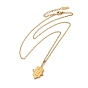 304 Stainless Steel Pandant Necklace for Men Women, Golden
