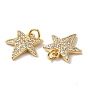 925 Sterling Silver Micro Pave Cubic Zirconia Charms, Maple Leaf Charm, with Jump Ring
