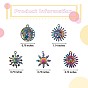 20Pcs 20 Style Rainbow Color Alloy Charm & Pendant, Sun, for Jewelry Making