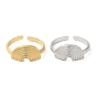 304 Stainless Steel Open Cuff Rings, Half Round