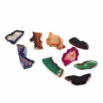 Natural Agate Gemstone Pendants, Dyed, Nuggets